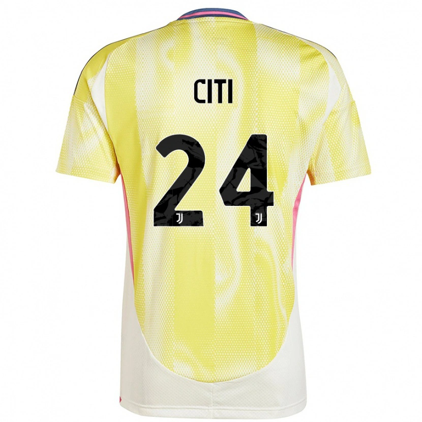 Danxen Uomo Maglia Alessandro Citi #24 Giallo Solare Kit Gara Away 2024/25 Maglietta