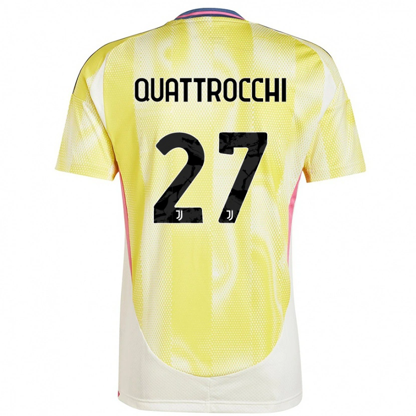 Danxen Uomo Maglia Juan Ignacio Quattrocchi #27 Giallo Solare Kit Gara Away 2024/25 Maglietta