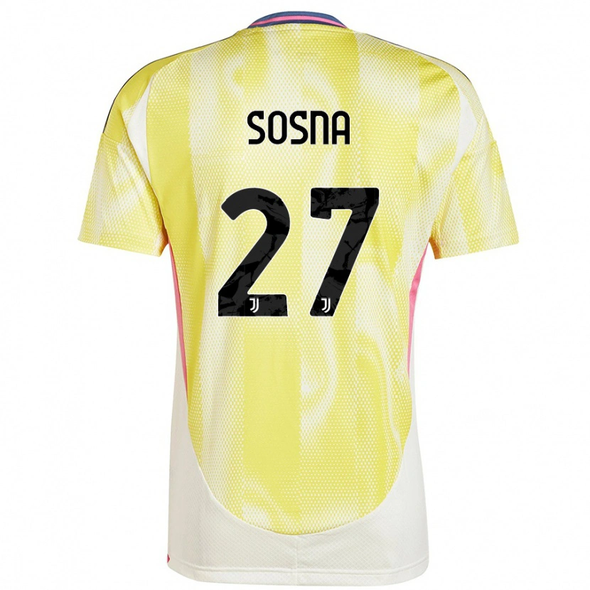 Danxen Uomo Maglia Adam Sosna #27 Giallo Solare Kit Gara Away 2024/25 Maglietta