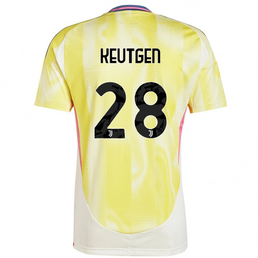 Danxen Uomo Maglia Enzo Keutgen #28 Giallo Solare Kit Gara Away 2024/25 Maglietta