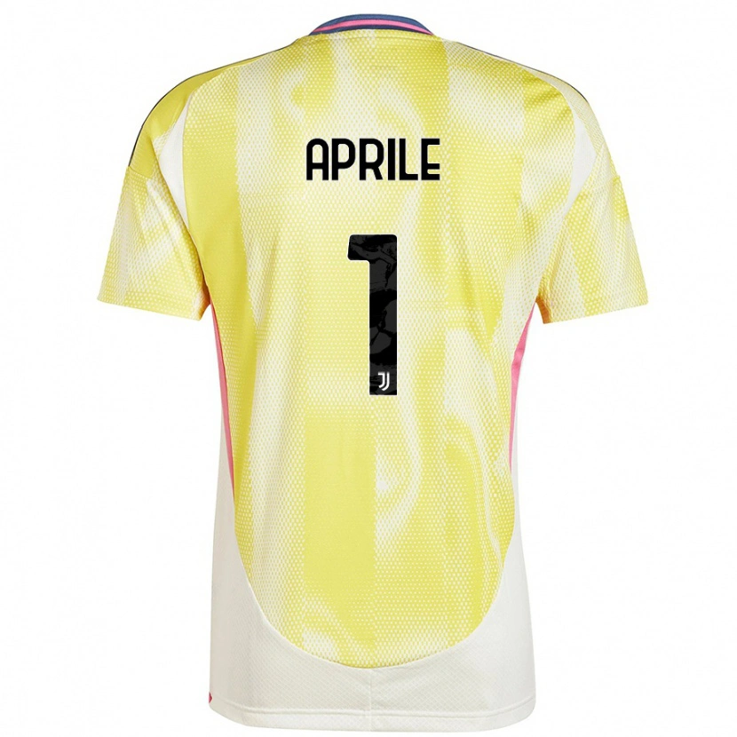 Danxen Uomo Maglia Roberta Aprile #1 Giallo Solare Kit Gara Away 2024/25 Maglietta