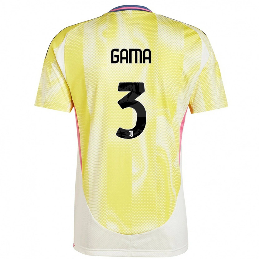 Danxen Uomo Maglia Sara Gama #3 Giallo Solare Kit Gara Away 2024/25 Maglietta