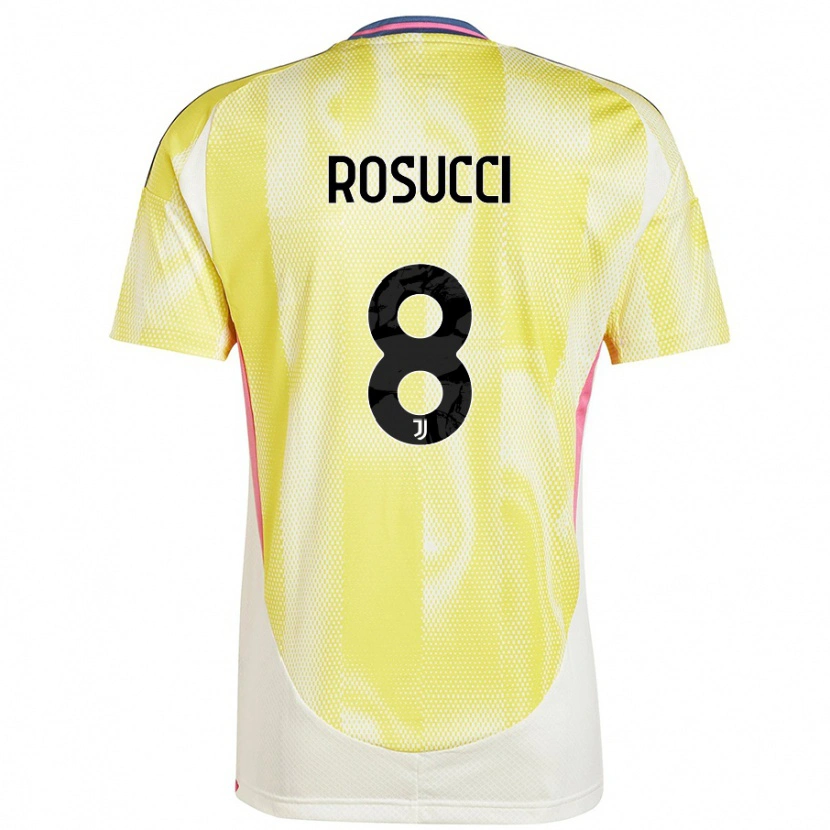 Danxen Uomo Maglia Martina Rosucci #8 Giallo Solare Kit Gara Away 2024/25 Maglietta