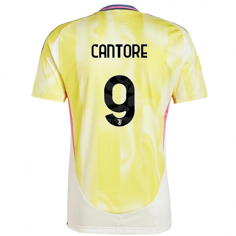 Danxen Uomo Maglia Sofia Cantore #9 Giallo Solare Kit Gara Away 2024/25 Maglietta
