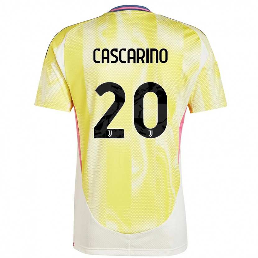 Danxen Uomo Maglia Estelle Cascarino #20 Giallo Solare Kit Gara Away 2024/25 Maglietta