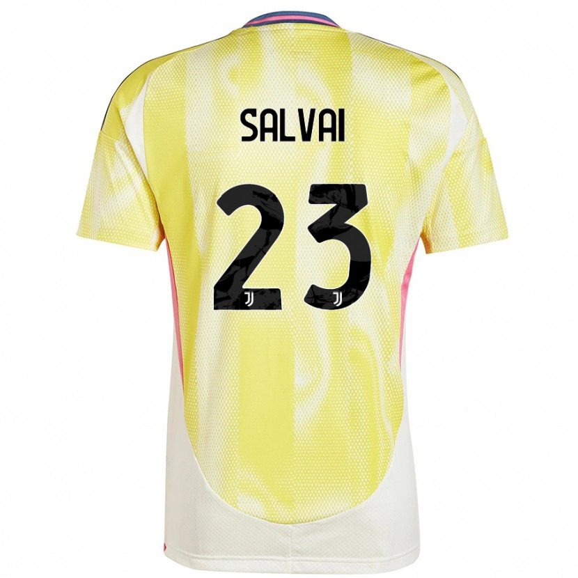Danxen Uomo Maglia Cecilia Salvai #23 Giallo Solare Kit Gara Away 2024/25 Maglietta