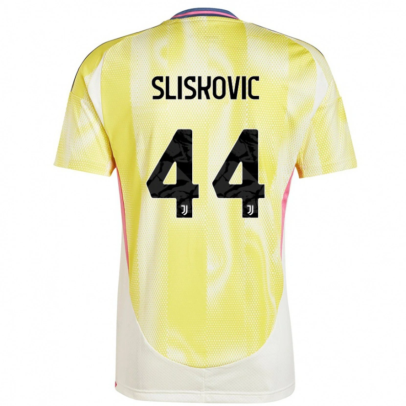 Danxen Uomo Maglia Gloria Slišković #44 Giallo Solare Kit Gara Away 2024/25 Maglietta