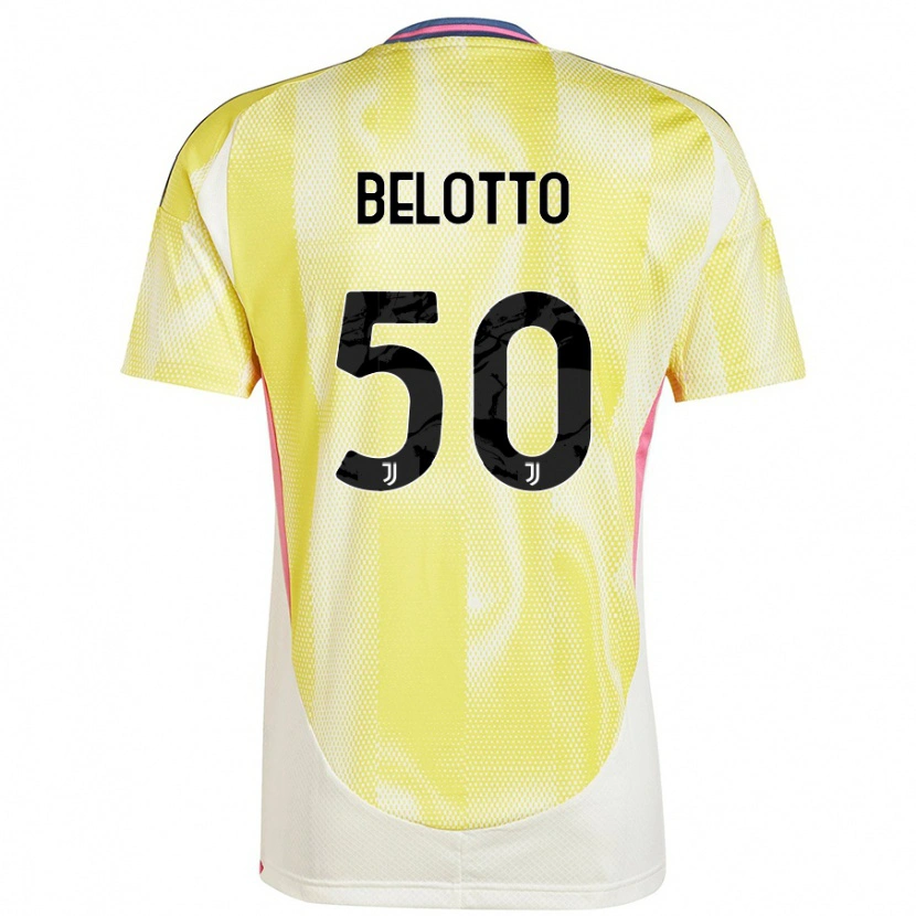 Danxen Uomo Maglia Soledad Belotto #50 Giallo Solare Kit Gara Away 2024/25 Maglietta