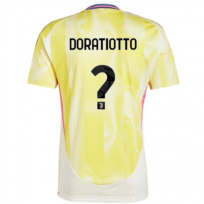 Danxen Uomo Maglia Giulio Doratiotto #0 Giallo Solare Kit Gara Away 2024/25 Maglietta