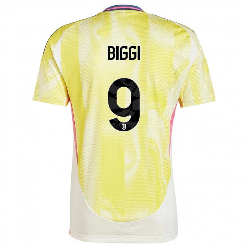 Danxen Uomo Maglia Silvano Biggi #9 Giallo Solare Kit Gara Away 2024/25 Maglietta
