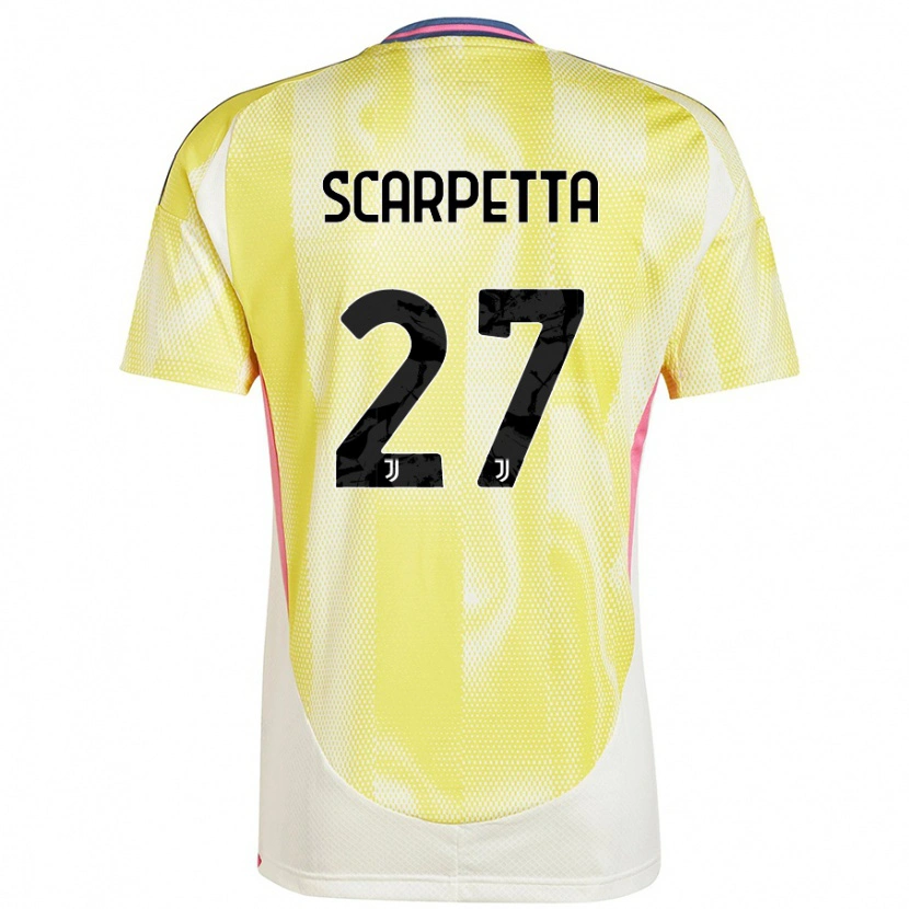 Danxen Uomo Maglia Jacopo Scarpetta #27 Giallo Solare Kit Gara Away 2024/25 Maglietta