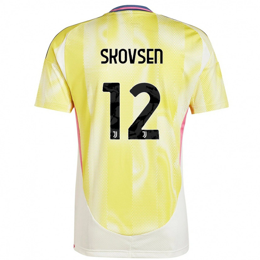 Danxen Uomo Maglia Matilde Lundorf Skovsen #12 Giallo Solare Kit Gara Away 2024/25 Maglietta