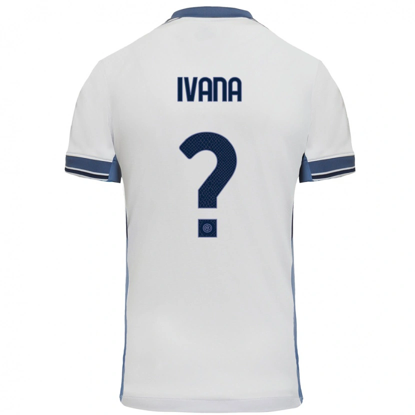 Danxen Uomo Maglia Ivana Andrés #0 Bianco Grigio Kit Gara Away 2024/25 Maglietta