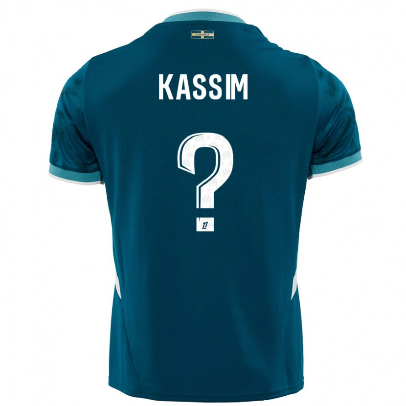 Danxen Uomo Maglia Kassim Abdallah #0 Turchese Blu Kit Gara Away 2024/25 Maglietta