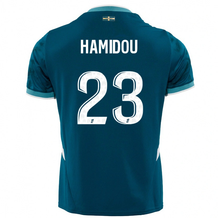 Danxen Uomo Maglia Jamila Hamidou #23 Turchese Blu Kit Gara Away 2024/25 Maglietta