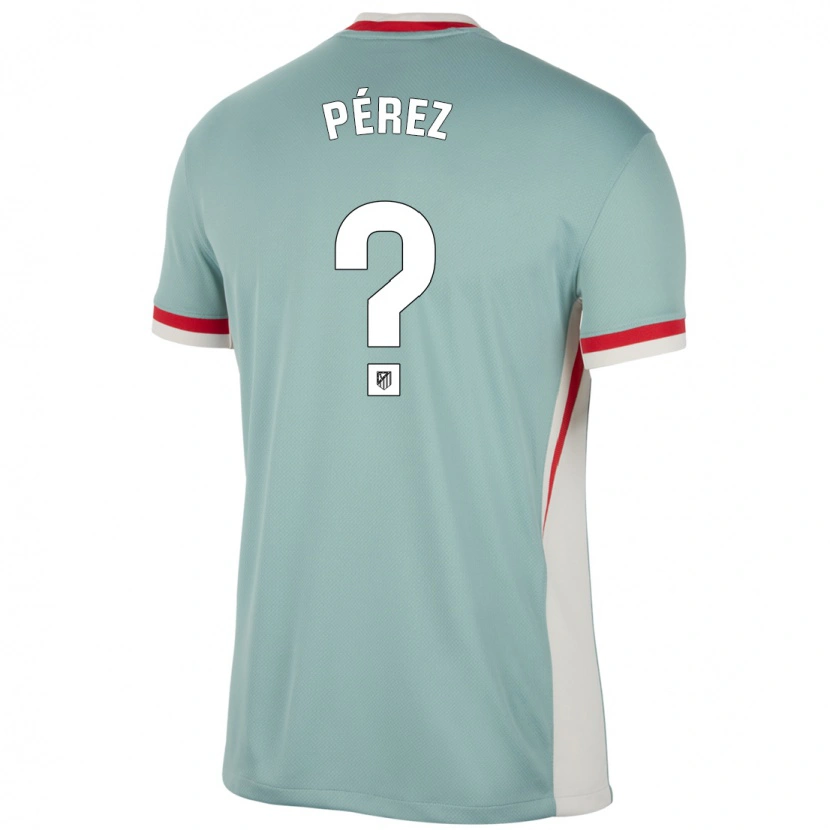 Danxen Uomo Maglia Aitor Pérez #0 Beige Chiaro Blu Kit Gara Away 2024/25 Maglietta
