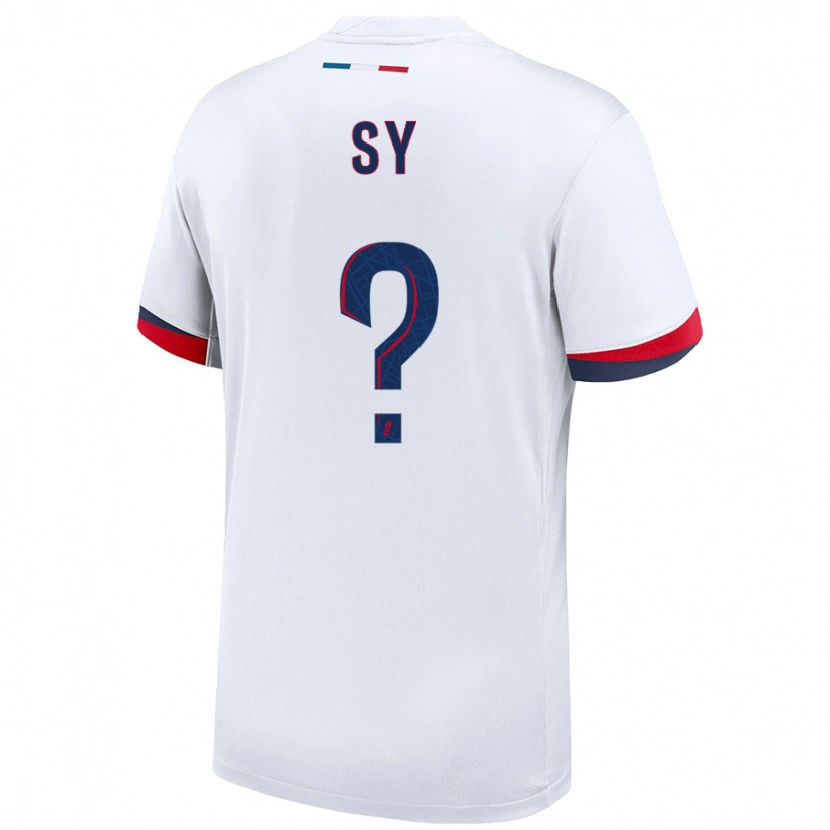 Danxen Uomo Maglia Bocar Sy #0 Bianco Blu Rosso Kit Gara Away 2024/25 Maglietta