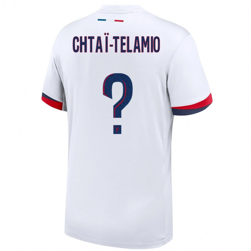 Danxen Uomo Maglia Zayon Chtaï-Telamio #0 Bianco Blu Rosso Kit Gara Away 2024/25 Maglietta
