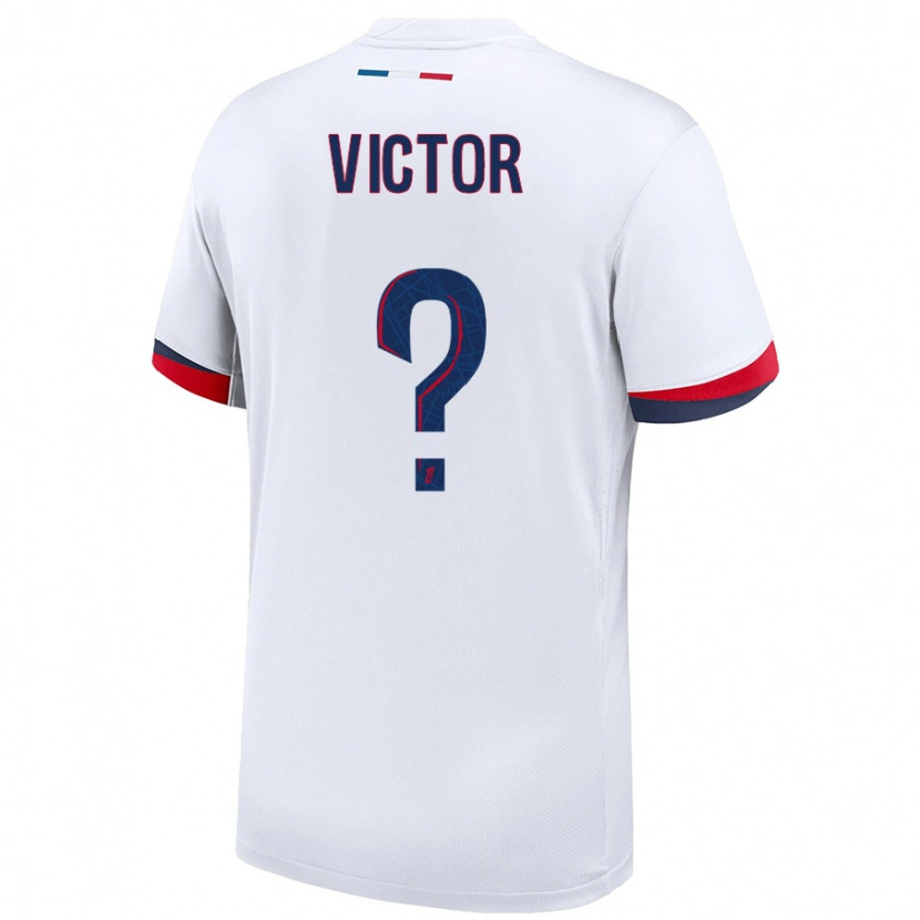 Danxen Uomo Maglia Ayrton Victor #0 Bianco Blu Rosso Kit Gara Away 2024/25 Maglietta