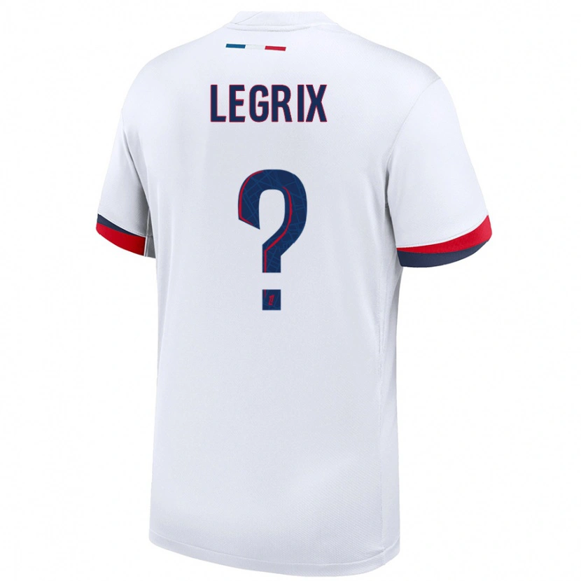 Danxen Uomo Maglia Enzo Legrix #0 Bianco Blu Rosso Kit Gara Away 2024/25 Maglietta