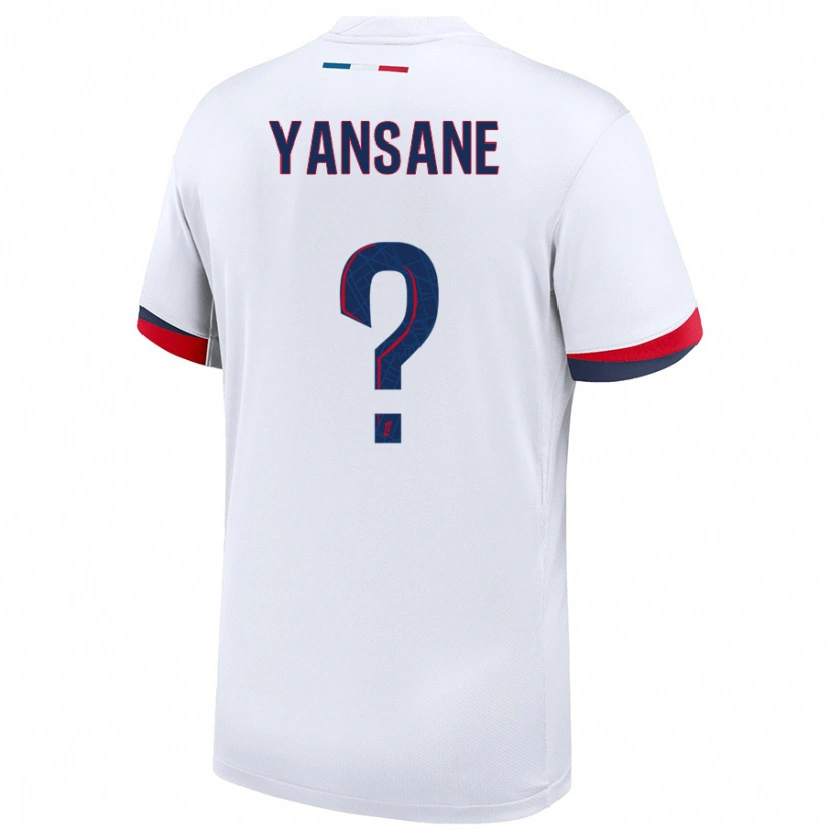Danxen Uomo Maglia Sekou Yansane #0 Bianco Blu Rosso Kit Gara Away 2024/25 Maglietta