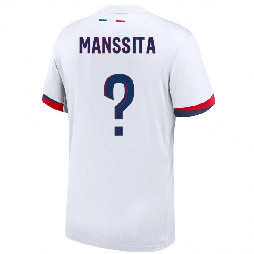 Danxen Uomo Maglia Manssita Traore #0 Bianco Blu Rosso Kit Gara Away 2024/25 Maglietta
