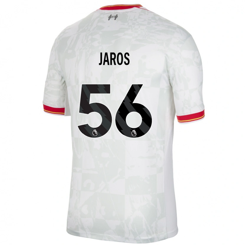 Danxen Uomo Maglia Vitezslav Jaros #56 Bianco Rosso Nero Kit Gara Third 2024/25 Maglietta