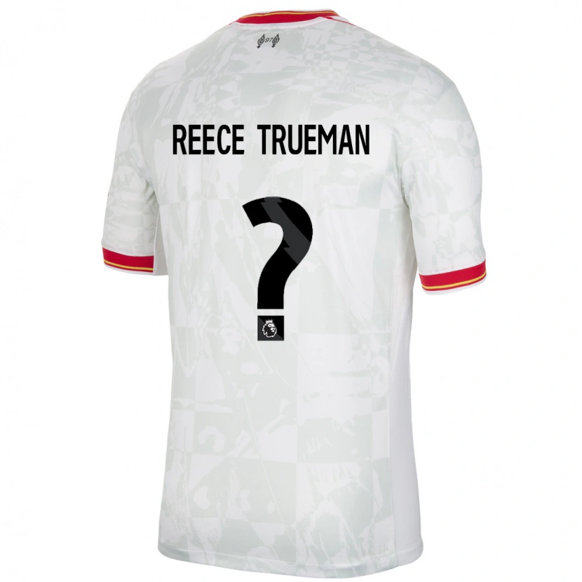 Danxen Uomo Maglia Reece Trueman #0 Bianco Rosso Nero Kit Gara Third 2024/25 Maglietta