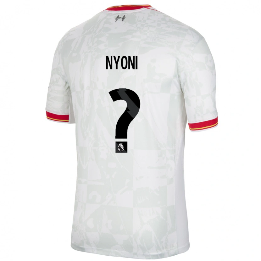 Danxen Uomo Maglia Trey Nyoni #0 Bianco Rosso Nero Kit Gara Third 2024/25 Maglietta
