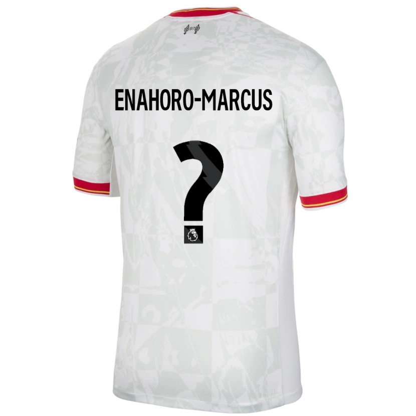 Danxen Uomo Maglia Louis Enahoro-Marcus #0 Bianco Rosso Nero Kit Gara Third 2024/25 Maglietta