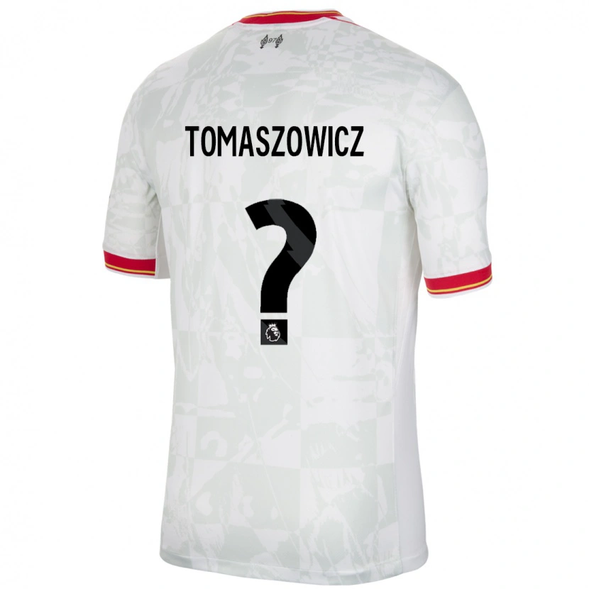 Danxen Uomo Maglia Aiden Tomaszowicz #0 Bianco Rosso Nero Kit Gara Third 2024/25 Maglietta