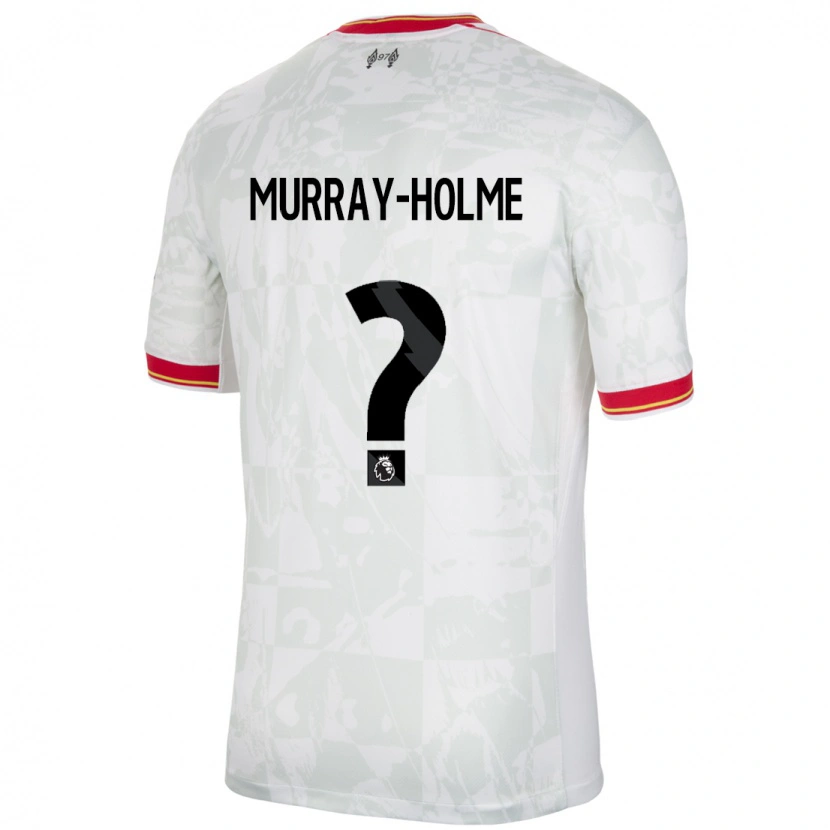 Danxen Uomo Maglia Hadyn Murray-Holme #0 Bianco Rosso Nero Kit Gara Third 2024/25 Maglietta