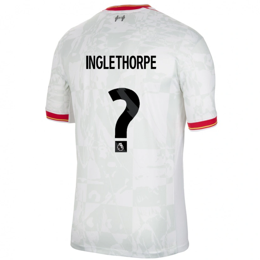 Danxen Uomo Maglia Finn Inglethorpe #0 Bianco Rosso Nero Kit Gara Third 2024/25 Maglietta
