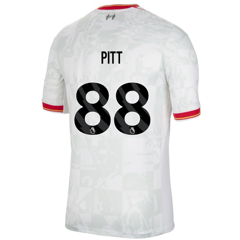 Danxen Uomo Maglia Lucas Pitt #88 Bianco Rosso Nero Kit Gara Third 2024/25 Maglietta
