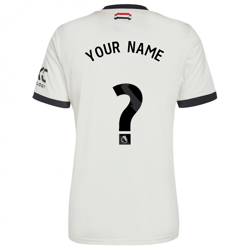 Danxen Uomo Maglia Il Tuo Nome #0 Bianco Sporco Kit Gara Third 2024/25 Maglietta