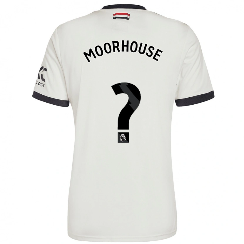Danxen Uomo Maglia Jack Moorhouse #0 Bianco Sporco Kit Gara Third 2024/25 Maglietta