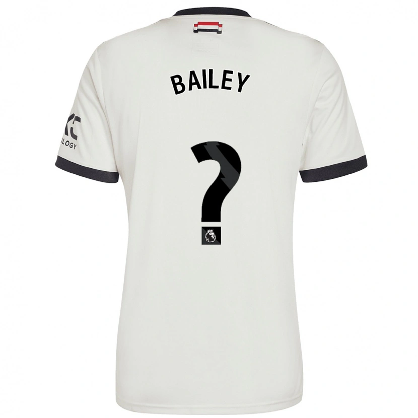 Danxen Uomo Maglia James Bailey #0 Bianco Sporco Kit Gara Third 2024/25 Maglietta