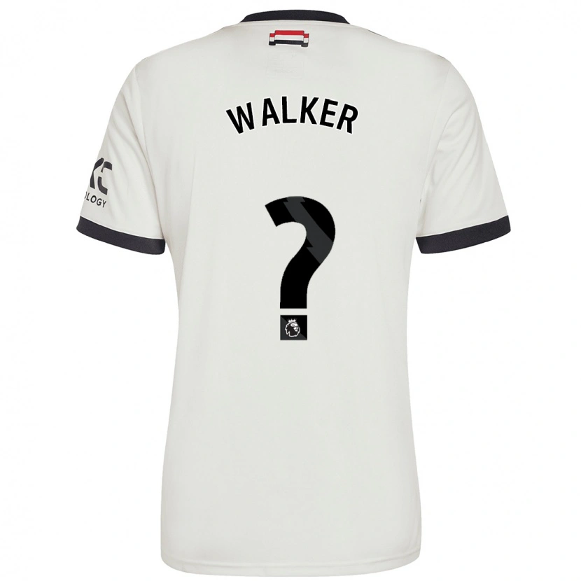 Danxen Uomo Maglia Alfie Walker #0 Bianco Sporco Kit Gara Third 2024/25 Maglietta