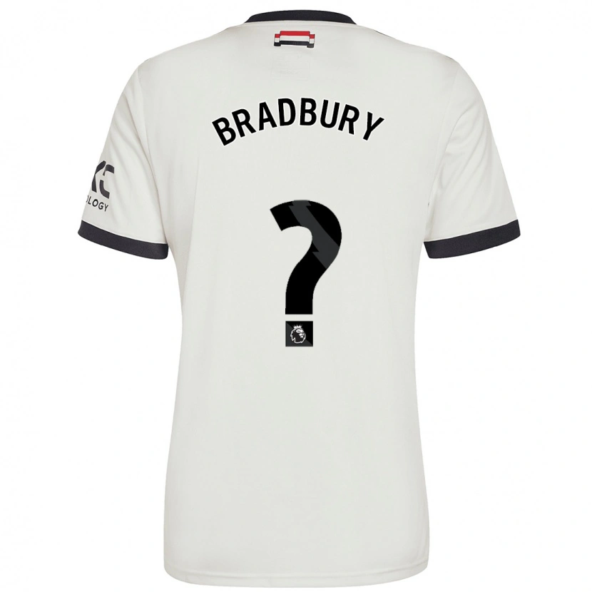 Danxen Uomo Maglia Louie Bradbury #0 Bianco Sporco Kit Gara Third 2024/25 Maglietta