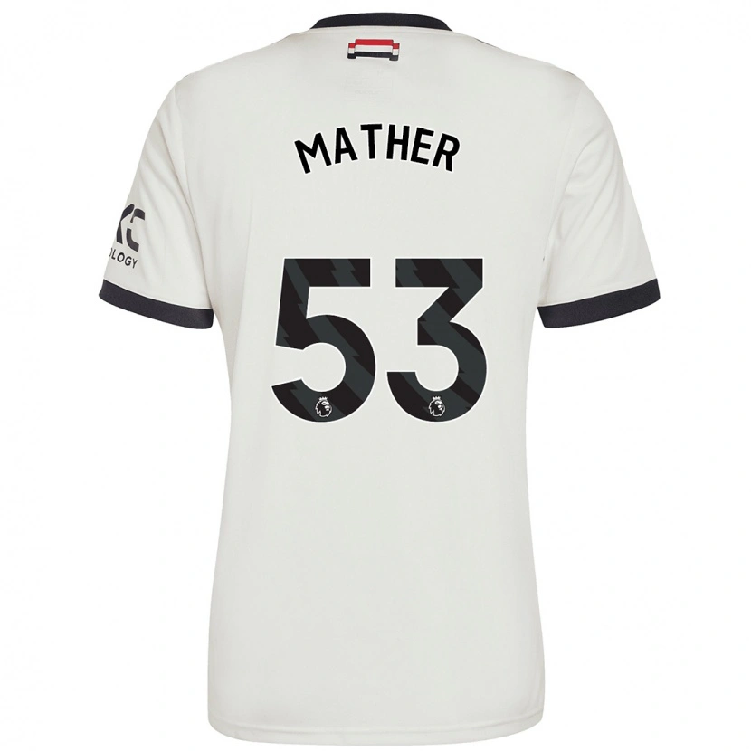 Danxen Uomo Maglia Sam Mather #53 Bianco Sporco Kit Gara Third 2024/25 Maglietta
