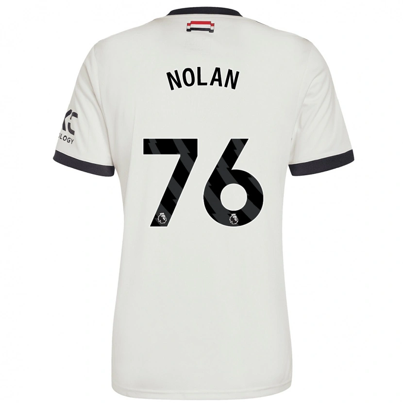 Danxen Uomo Maglia James Nolan #76 Bianco Sporco Kit Gara Third 2024/25 Maglietta