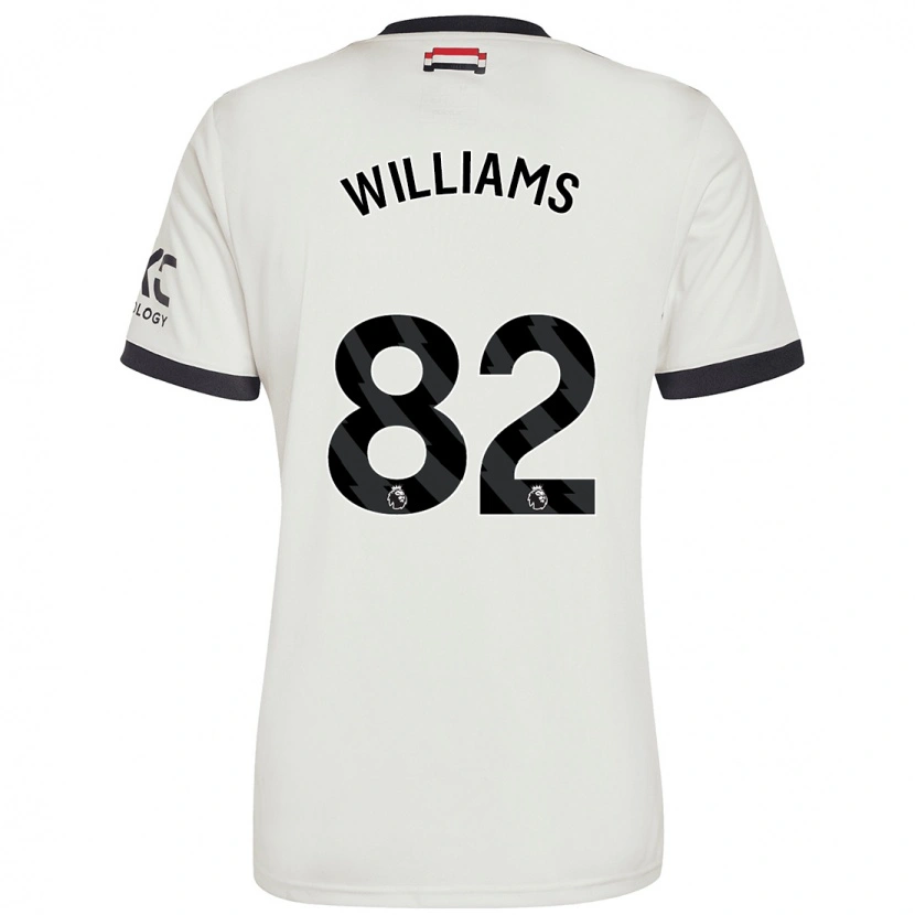 Danxen Uomo Maglia Ethan Williams #82 Bianco Sporco Kit Gara Third 2024/25 Maglietta