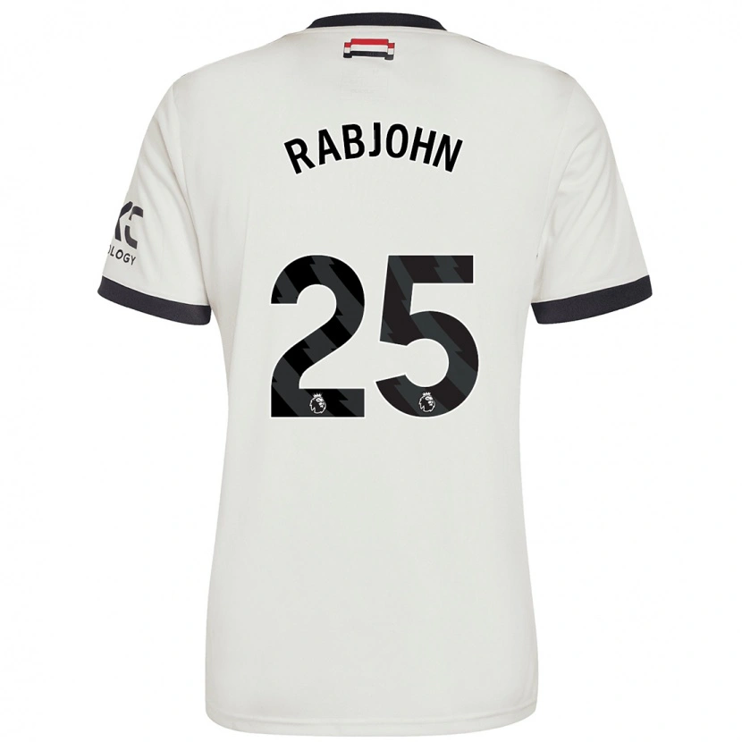 Danxen Uomo Maglia Evie Rabjohn #25 Bianco Sporco Kit Gara Third 2024/25 Maglietta