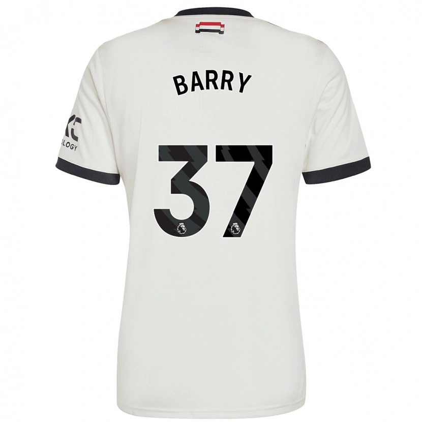 Danxen Uomo Maglia Keira Barry #37 Bianco Sporco Kit Gara Third 2024/25 Maglietta