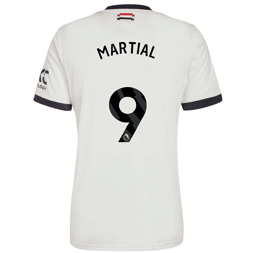 Danxen Uomo Maglia Anthony Martial #9 Bianco Sporco Kit Gara Third 2024/25 Maglietta