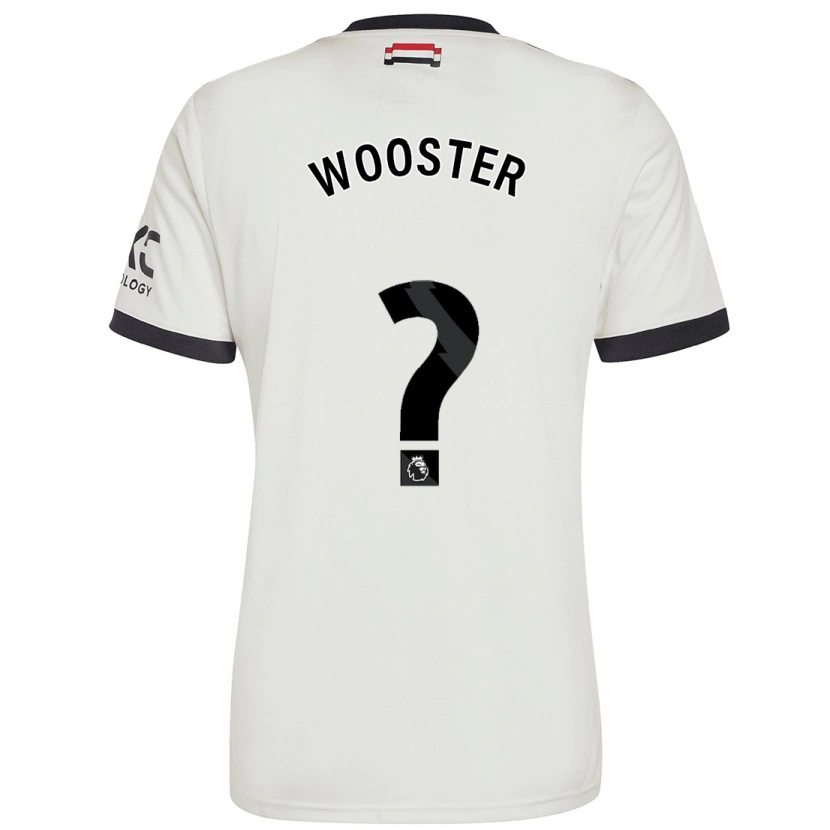 Danxen Uomo Maglia Tom Wooster #0 Bianco Sporco Kit Gara Third 2024/25 Maglietta