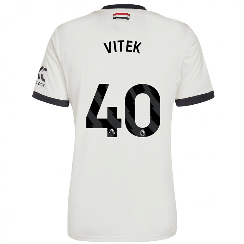 Danxen Uomo Maglia Radek Vitek #40 Bianco Sporco Kit Gara Third 2024/25 Maglietta