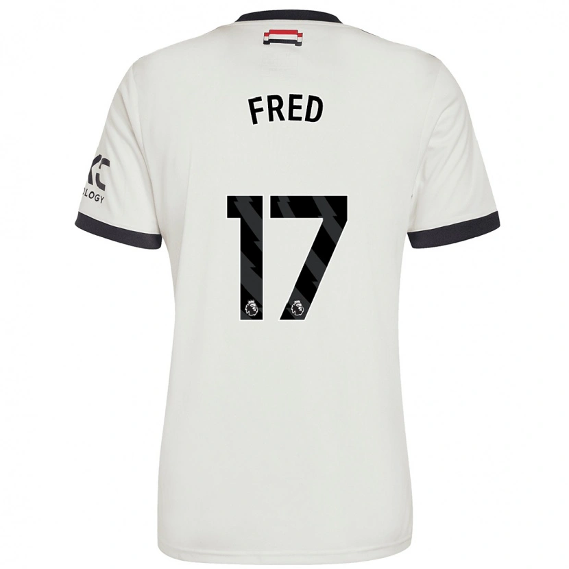 Danxen Uomo Maglia Fred #17 Bianco Sporco Kit Gara Third 2024/25 Maglietta
