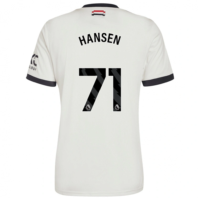 Danxen Uomo Maglia Isak Hansen-Aaroen #71 Bianco Sporco Kit Gara Third 2024/25 Maglietta