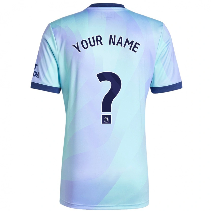 Danxen Uomo Maglia Il Tuo Nome #0 Acquamarina Kit Gara Third 2024/25 Maglietta